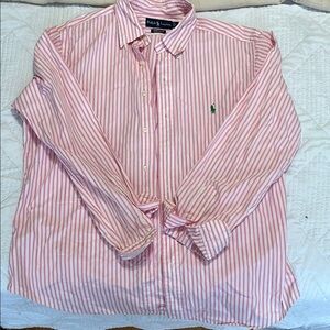 Polo by Ralph Lauren Men's Pink Striped Shirt